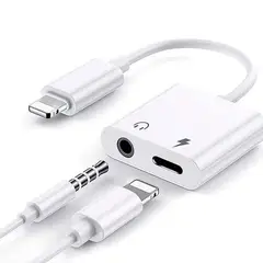 XO - Adaptador Conector XO-NB172B Lightning a Lightning y Jack 3.5 mm