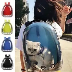 GENERICO - MOCHILA TRANSPORTADORA DE MASCOTAS TRANSPARENTE - ROSADO