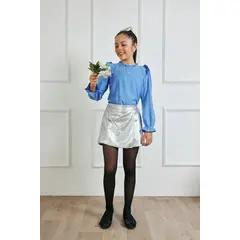 KIDS MASHMELO - Blusa con Cuello Tableado y Volantes para Niña