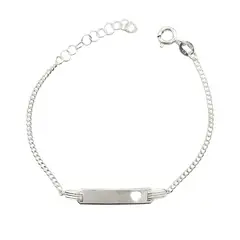 SANTORAL - Pulsera Esclava Corazón Niña - Plata