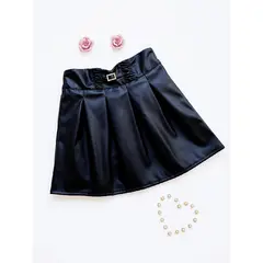 KIDS MASHMELO - Falda de Cuerina Tableada para Niña