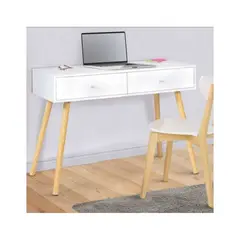 VENTITAS HOME - Escritorio Vintage 2 Cajones Color Blanco