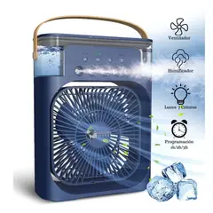 GENERICO - Ventilador Humificador con Luz Led Portatil Vía Usb