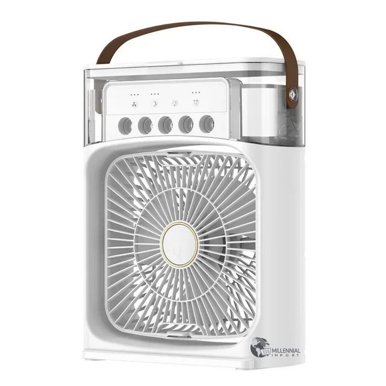 Ventilador y Humificador Portátil Con Luz Led