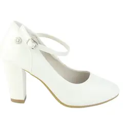 CHALADA - Zapato Mujer Blanco Formal Cobna-2