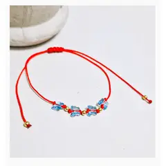 FERNANDA ROMERO JOYAS Y ACCESORIOS - Pulsera Mariposa Celeste Cristal Voluntad Persevera Cristal Austriaco