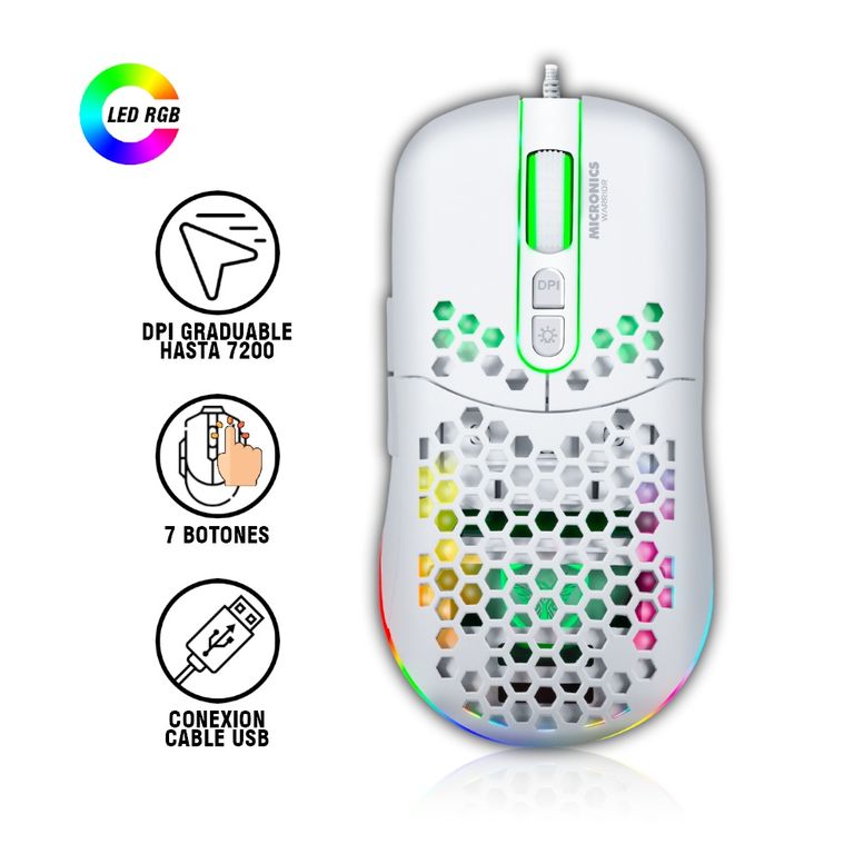 MOUSE WARRIOR - WHITE USB GM827W