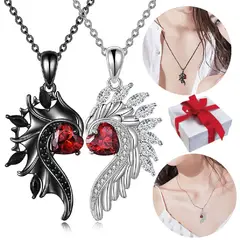 NO LOGO - Collar De Pareja Alas De Angel Promesa De Amor Regalo