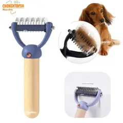 GENERICO - CEPILLO-PEINE DESMOTADOR PARA PERROS Y GATOS ACERO-MADERA CHICO