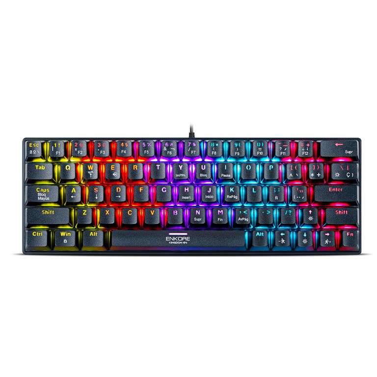 Teclado Mecánico Kingdom 64 Switch Led Rainbow Antighos