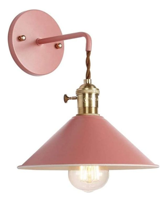 Vintage Apliques de Pared Lámpara luz de pared Metal E27 - Rosa