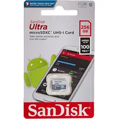 SANDISK - Tarjeta de Memoria Micro SD Ultra 256gb, 100Mb/s