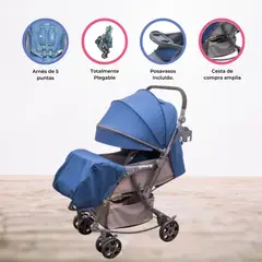 INFANTI - Coche Cuna Mecedora «GENOVA 2G» Blue