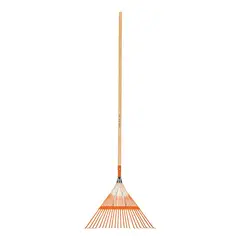 TRUPER - Escoba metálica para jardín,recta, 22 dientes, mango 48"