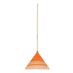 Truper - Escoba plástica rígida para jardín, 22 dientes, mango 48" COD 19786
