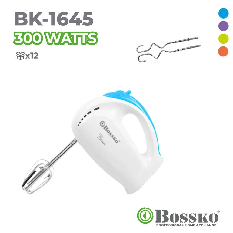 Batidora De Mano 300 Wats Bk-1645 Celeste