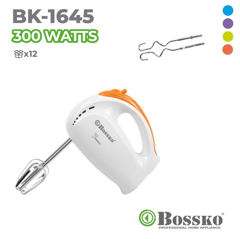 Batidora De Mano 300 Wats Bk-1645 -Naranja