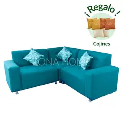 GENERICO - Sofá Seccional Tokio en L- Turquesa