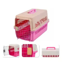 GENERICO - Kennel Transportador L50 Jaula Rosado Gatos y Perros