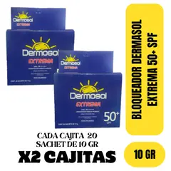 GENERICO - BLOQUEADOR X2 UND DERMOSOL EXTREMA +50SPF X 20 SACHETS