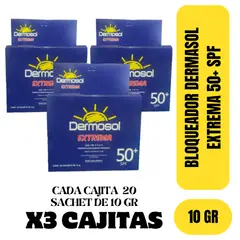 GENERICO - BLOQUEADOR X3 UND DERMOSOL EXTREMA +50SPF X 20 SACHETS