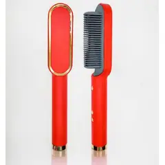 GENERICO - Cepillo Peine Alisador Eléctrico Rojo