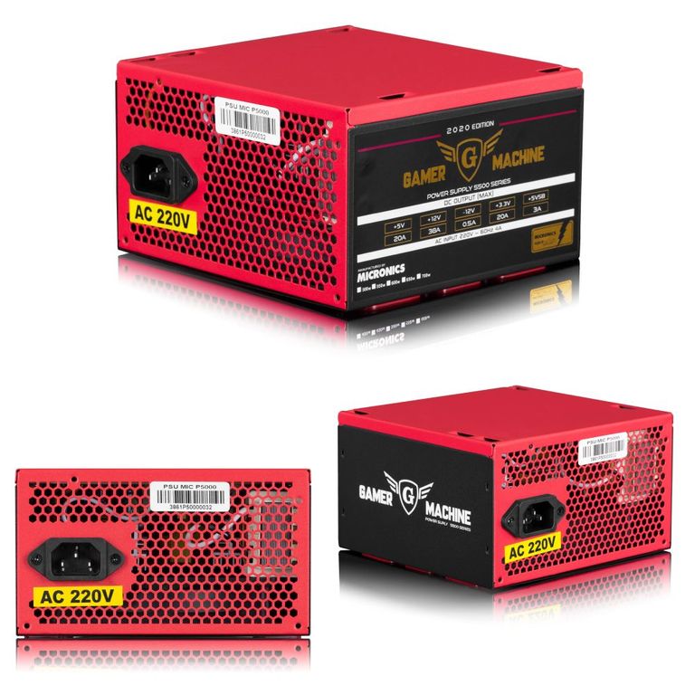 Fuente De Poder Gamer Atx 500w Real Ppfc P5000