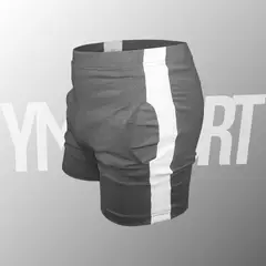 YML SPORT - Short de Entrenamiento Hombre - Short GYM Plomo -