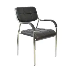 OFIDEAS - Silla de Visita Fija Soft II Cuero Negro
