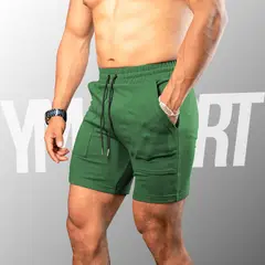 YML SPORT - Short Fitness Hombre Verde - Short GYM -