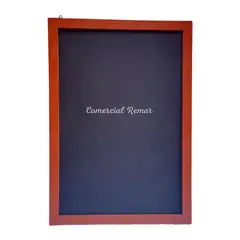 GENERICO - Pizarra 80x60cm Doble Cara Rústica de Madera para Negocio