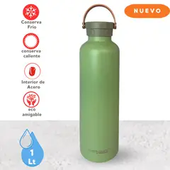 THERMOS - TOMATODO TÉRMICO DE ACERO SWINGO VERDE 1 L