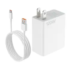 GENERICO - Fuente de Poder 120W con Cable USB-A a USB-C Cargador Universal de Alta Velocidad