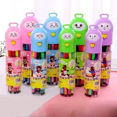 GENERICO - Lapices Kawaii 12 Colores Diseño PLUMONES CARITAS