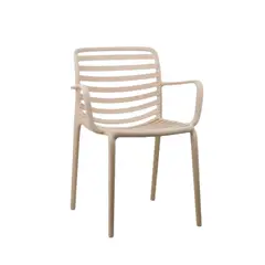 NIHM - Silla de Comedor Tootie con Reposabrazos Beige