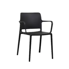 NIHM - Silla de Comedor Maviiz con Reposabrazos Negro