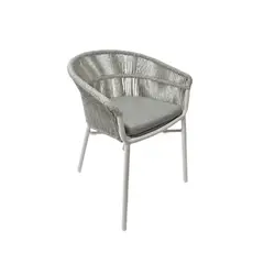 NIHM - Silla de Comedor Bossa de Aluminio Blanco -