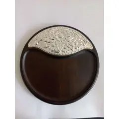 PERUVIANE - Plato para piqueos de madera con diseño de plat..950 de 20 cm