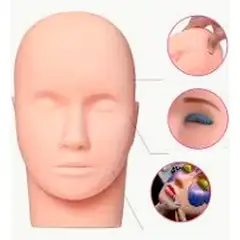 GENERICO - Cabeza Maniquí de Práctica para Maquillaje y Pestañas
