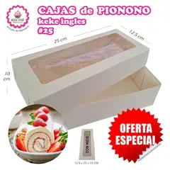 GENERICO - 100 Cajas de Pionono Keke Ingles de 25 cm. de Largo