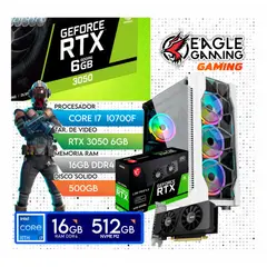 INTEL - PC GAMER CORE I7 10700F + RTX 3050 6gb +16GB + SSD 500gb +