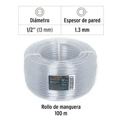 TRUPER - Metro de manguera 1/2" de nivel en rollo de 100 m