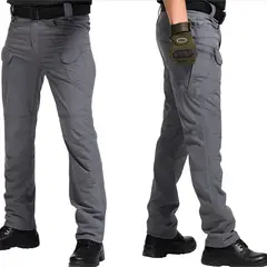 GENERICO - Pantalón Impermeable 10 bolsillos Gris