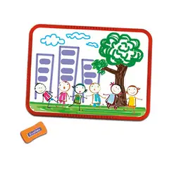 EVAFLEX - Pizarra Acrílica 42x32cm Roja para Niños