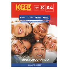 GENERICO - K-PEL Papel foto Brillante 230 grm X 20 hojas A4