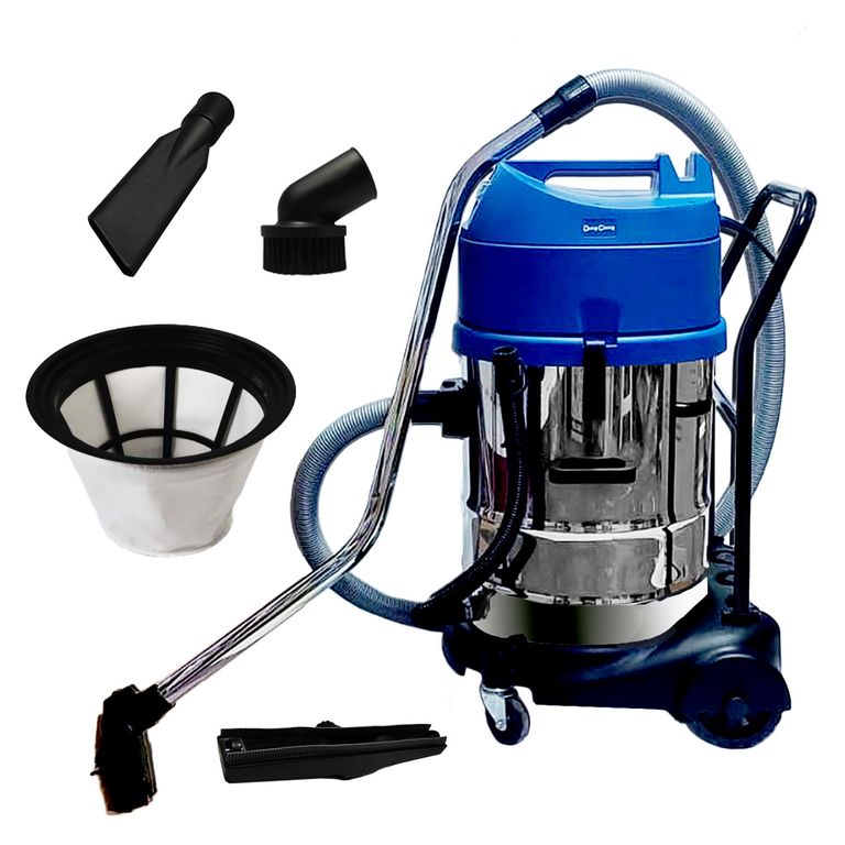 Aspiradora Industrial Polvo y Agua Carwash Solaqueo DVC60 2300W 60 Litros 2 Motores