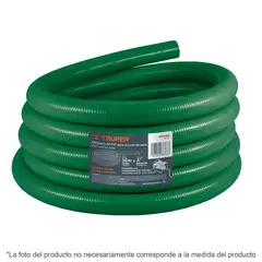 TRUPER - Metro manguera rígida 4" succión para motobomba, rollo 30 m
