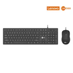 LECCO - Pack Lecoo - Teclado y Mouse Alámbricos CM102 - Negro