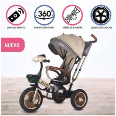 VOYAGE - Triciclo Guiador Para Niños «GOLDEN II» Beige