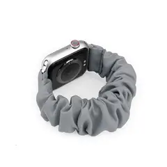 GENERICO - Correa Para Apple Watch 38mm Premium Scrunchies Elástica - Gris